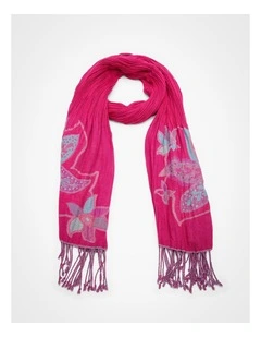 Pink Jacquard Scarf Pink