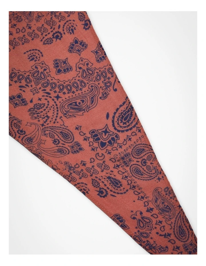 Bandana Thin Scarf With Loveheart Brown image 4
