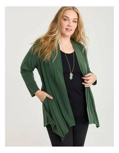 Luna Drape Cardigan Alpine Green