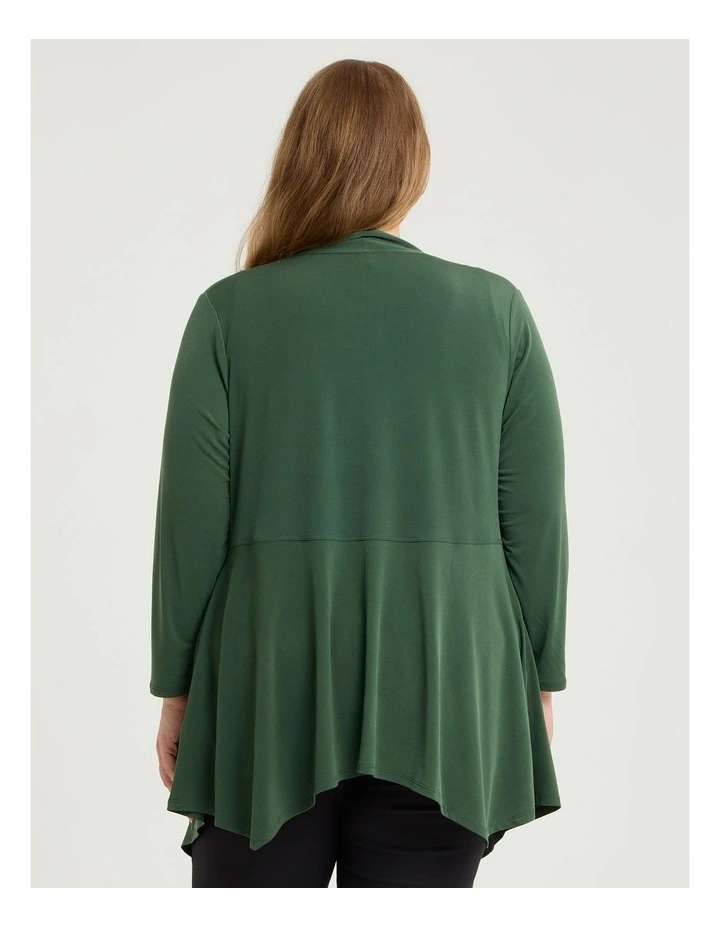 Luna Drape Cardigan Alpine Green image 2