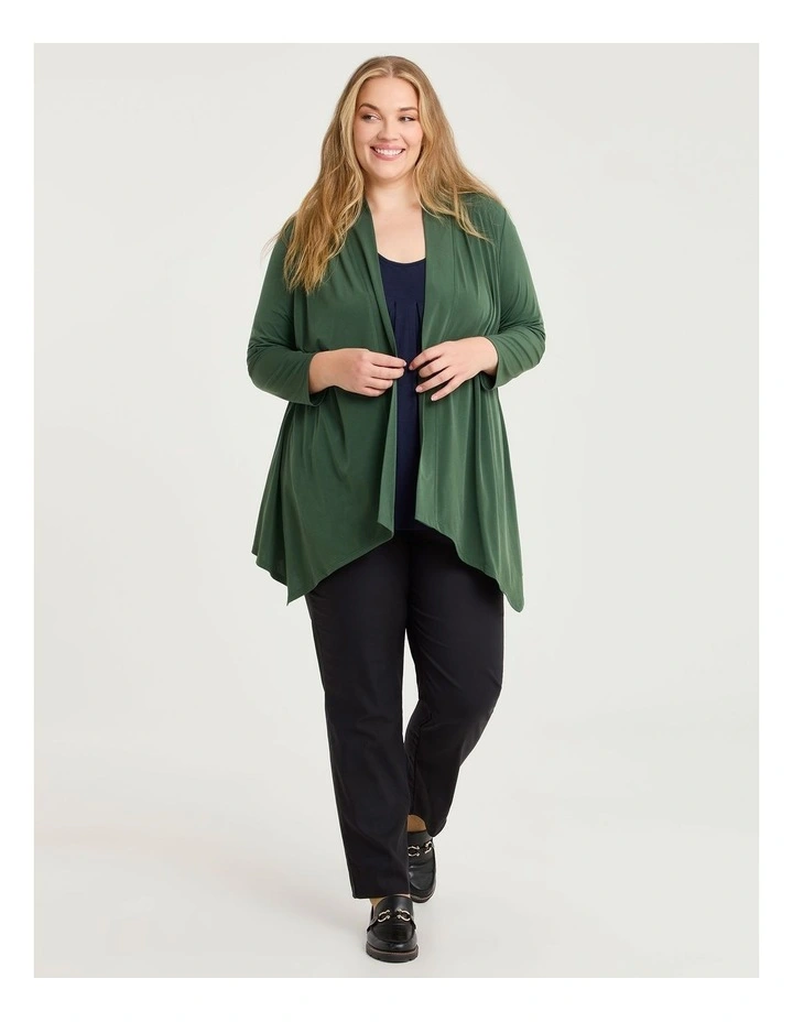 Luna Drape Cardigan Alpine Green image 4