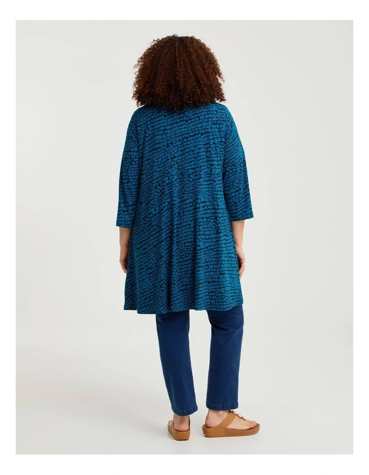 Lexie Longline Cardigan Black/teal image 2