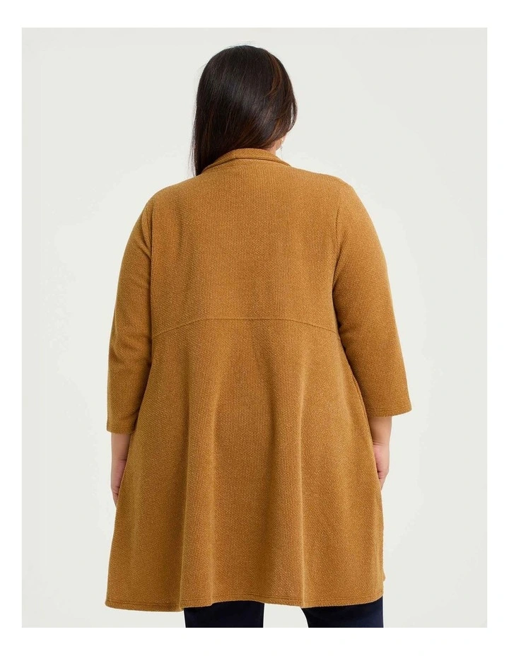Honeycomb Long Cardigan Toffee image 2