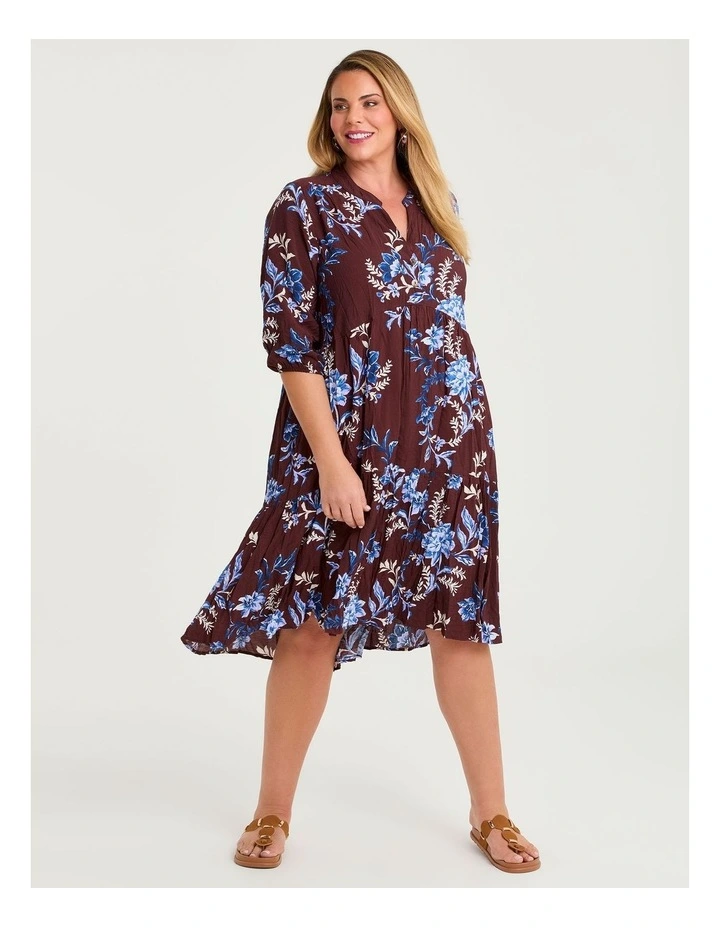 Natural Bella Midi Dress Print image 1