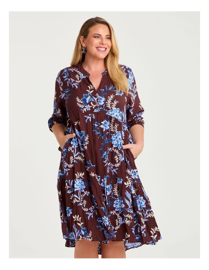 Natural Bella Midi Dress Print image 3