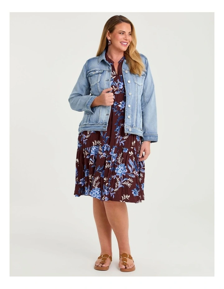 Natural Bella Midi Dress Print image 4