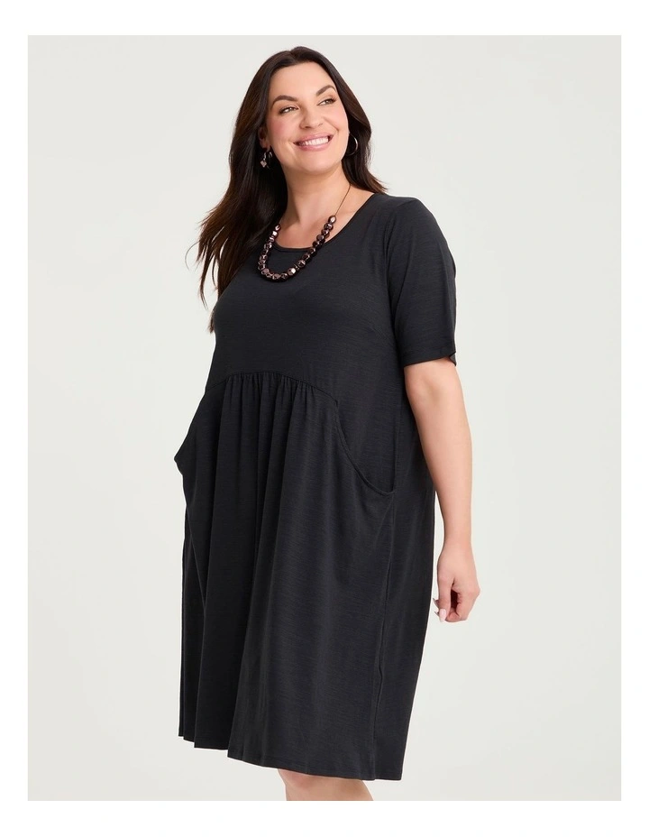 Natural Empire Line Dress Black image 3