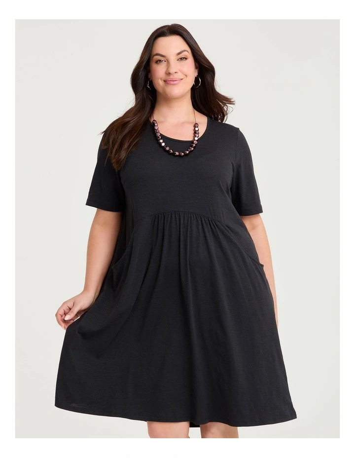 Natural Empire Line Dress Black image 4