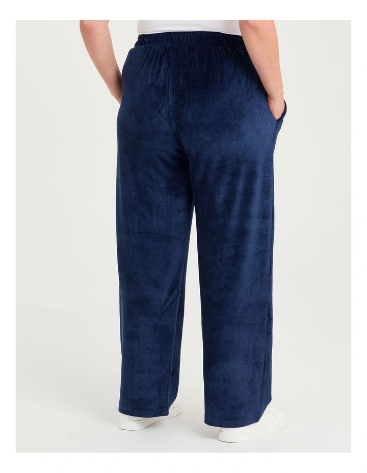 Velour Straight Leg Pant Ink Navy image 2