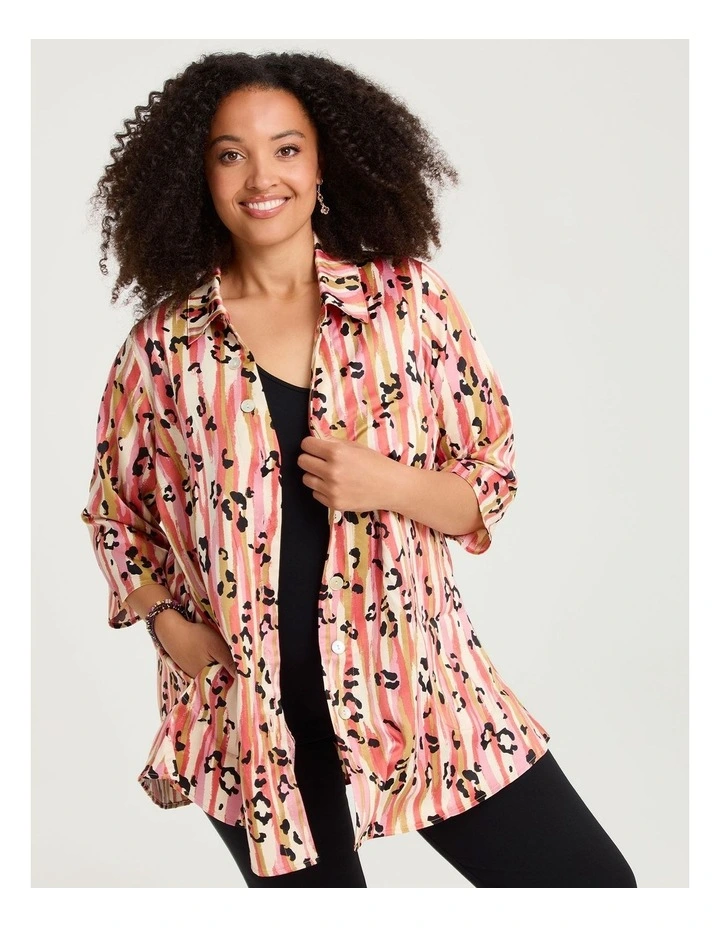 Abstract Leopard Shirt Multi Print image 1