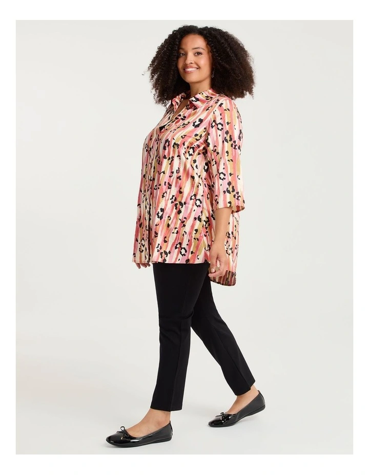 Abstract Leopard Shirt Multi Print image 4