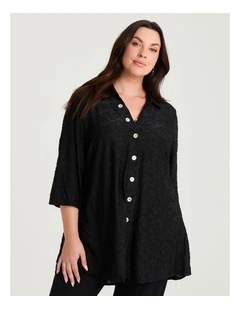 Melina Textured Shirt Black