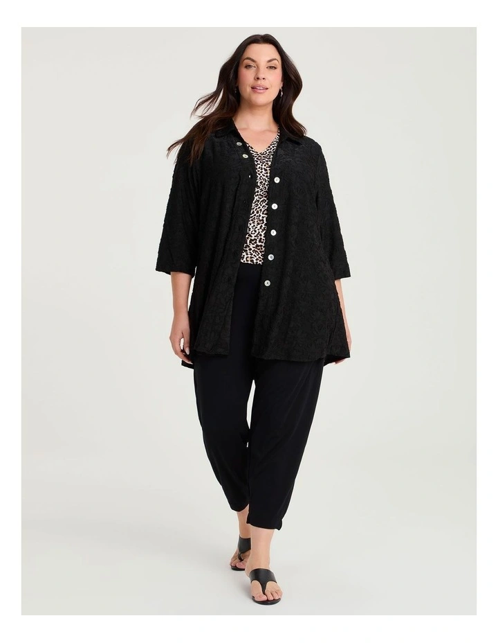 Melina Textured Shirt Black image 4