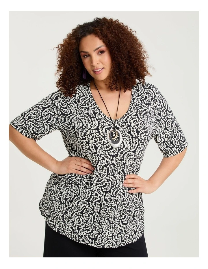 Crushed Print Top Ditsy Print image 1