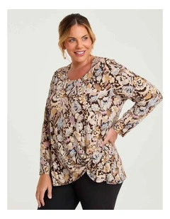 Olivia Knot Detail Top Floral Print
