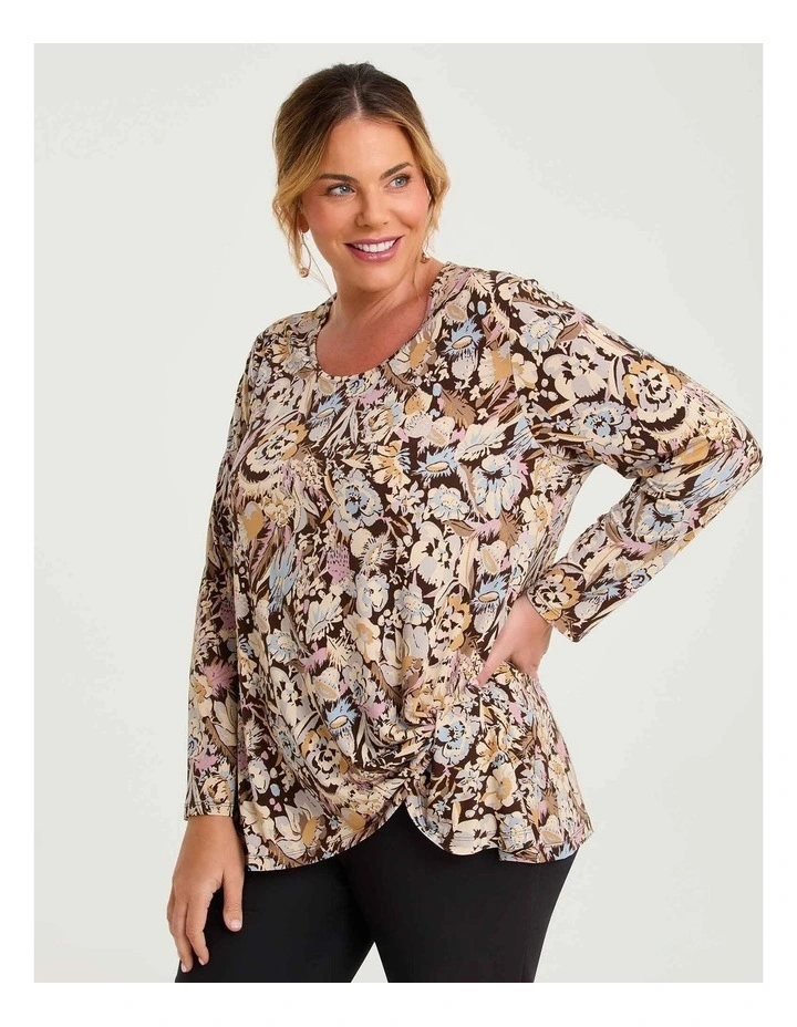 Olivia Knot Detail Top Floral Print image 1