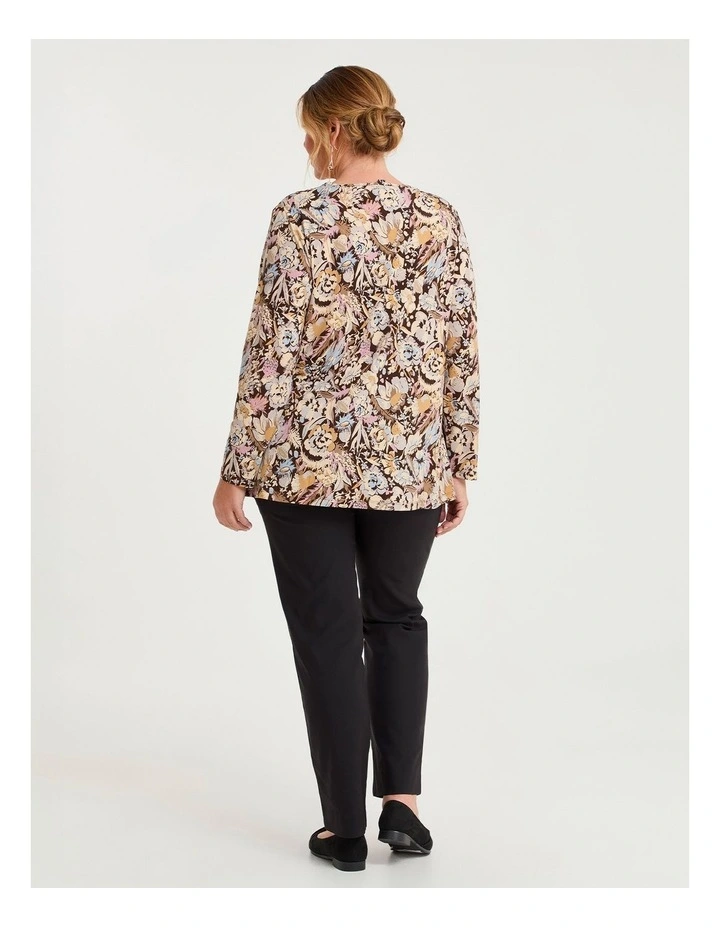 Olivia Knot Detail Top Floral Print image 2