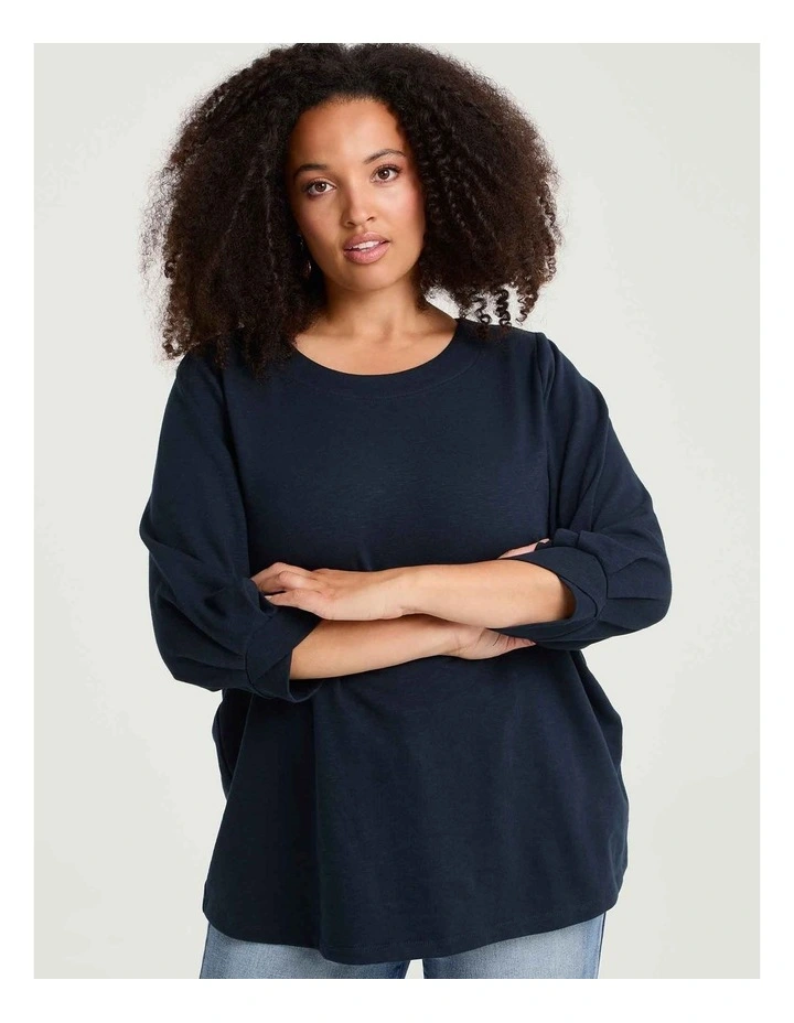 Ariana Lounge Top True Navy image 1