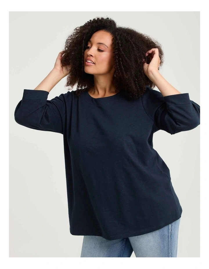 Ariana Lounge Top True Navy image 3