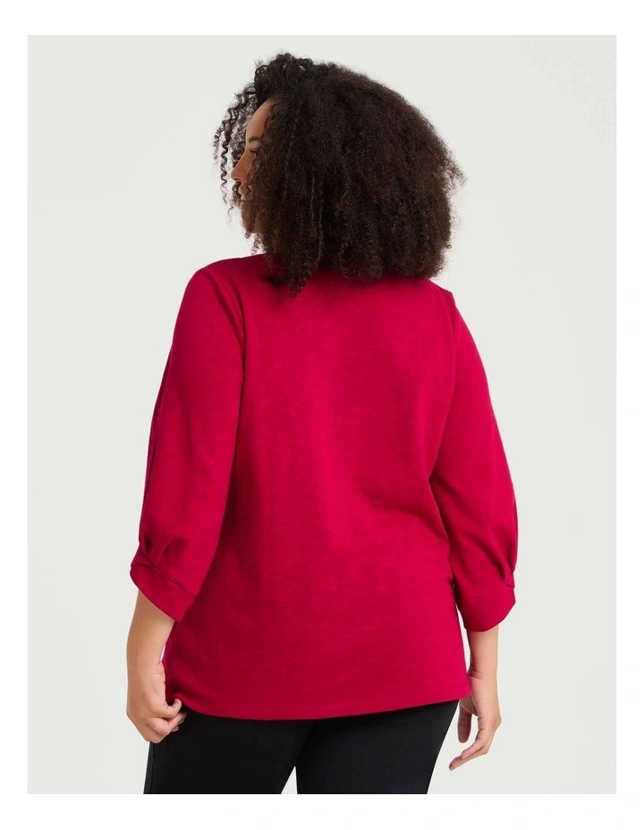Ariana Lounge Top Ruby Red image 2