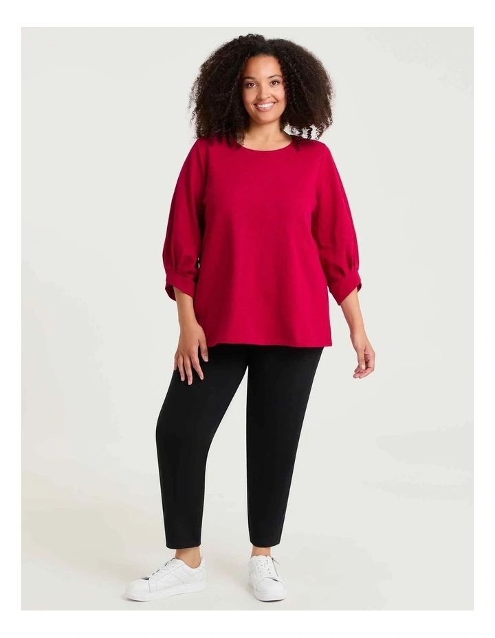 Ariana Lounge Top Ruby Red image 3