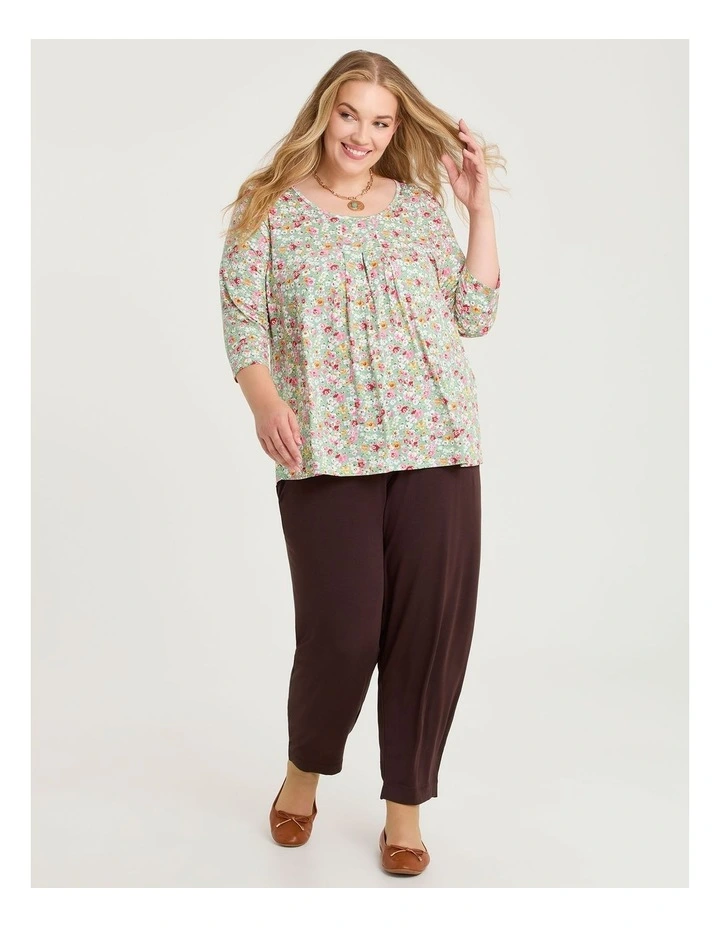 Emmy Long Sleeve T-shirt Sage in Floral Print image 3