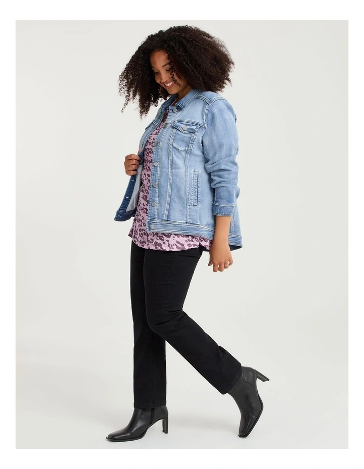 Crushed Animal Print Top Dusty Pink image 4