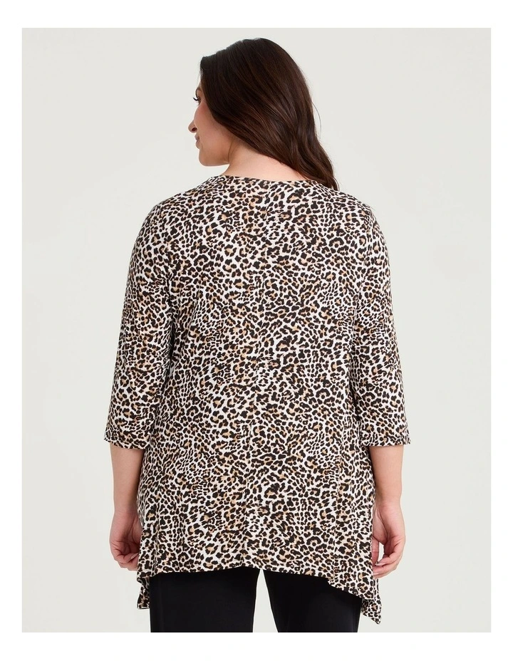 Cassie Natural Print Top Leopard image 2