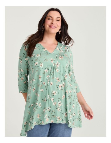 GREEN FLORAL PRINT colour