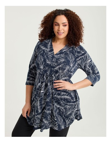 NAVY PALM PRINT colour