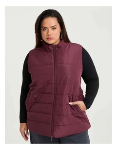 Puffer Vest Wine