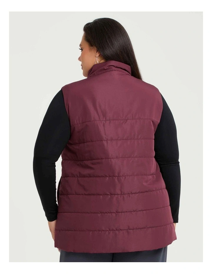 Puffer Vest Wine image 2