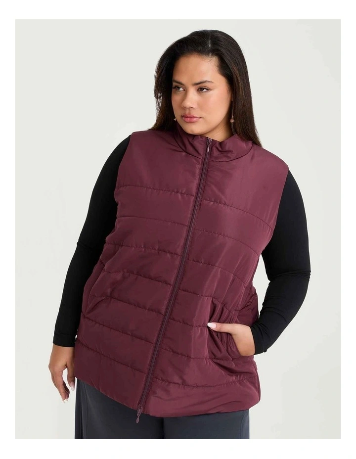 Puffer Vest Wine image 3