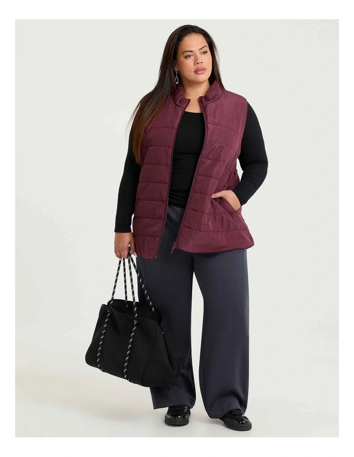 Puffer Vest Wine image 4