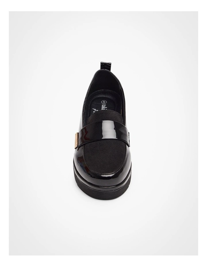 Trim Wedge Loafer in Black image 3
