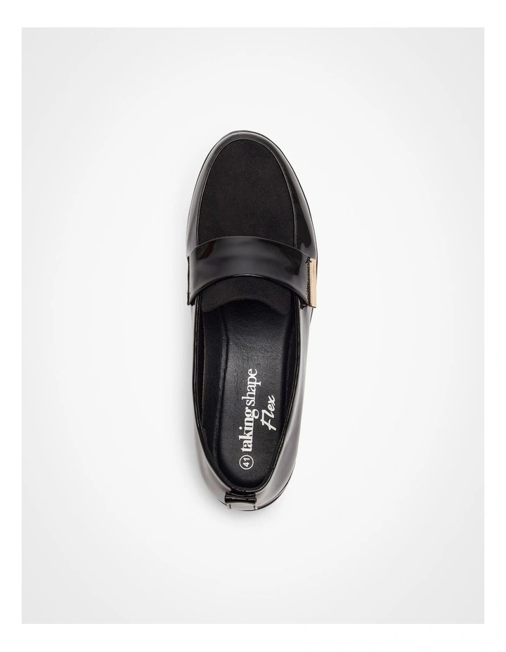 Trim Wedge Loafer in Black image 4