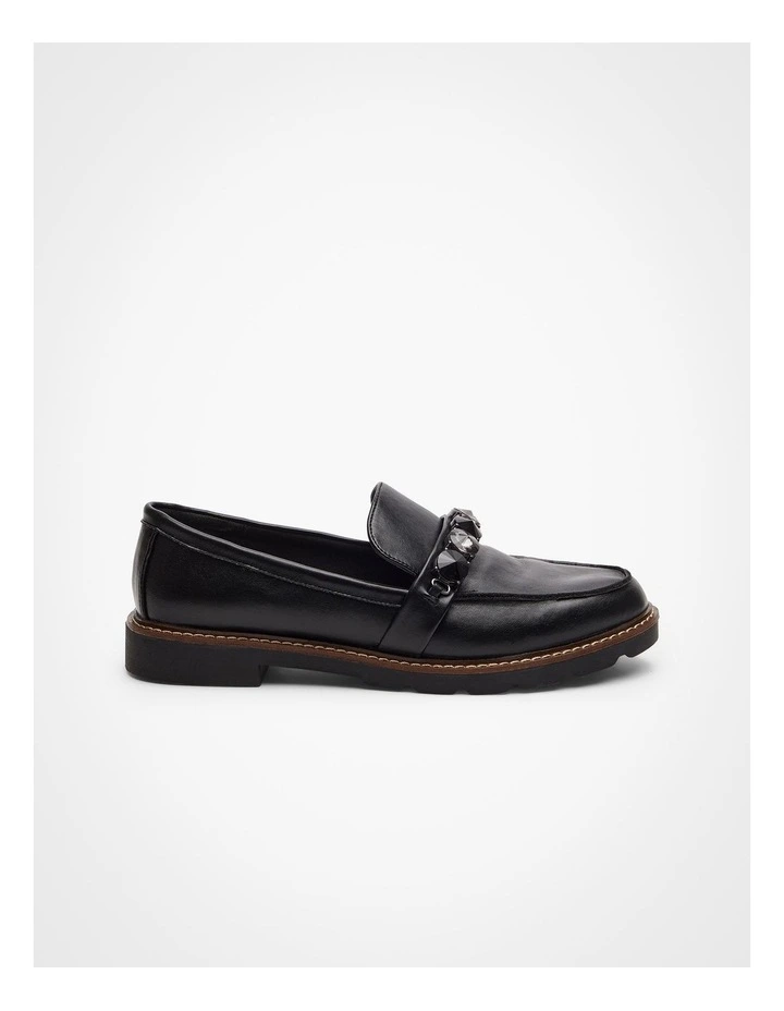Bling Trim Loafer in Black image 1
