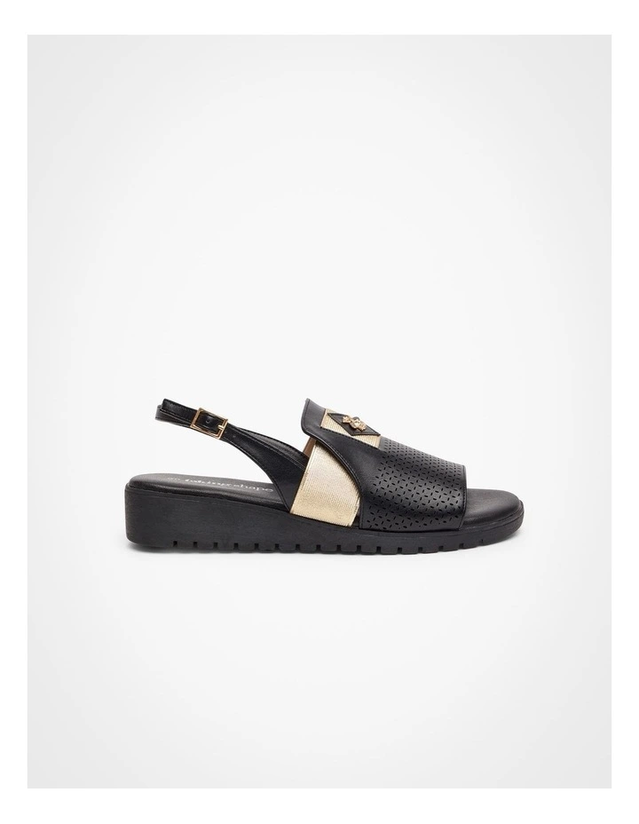 Bee Trim Flex Sandal in Black image 1