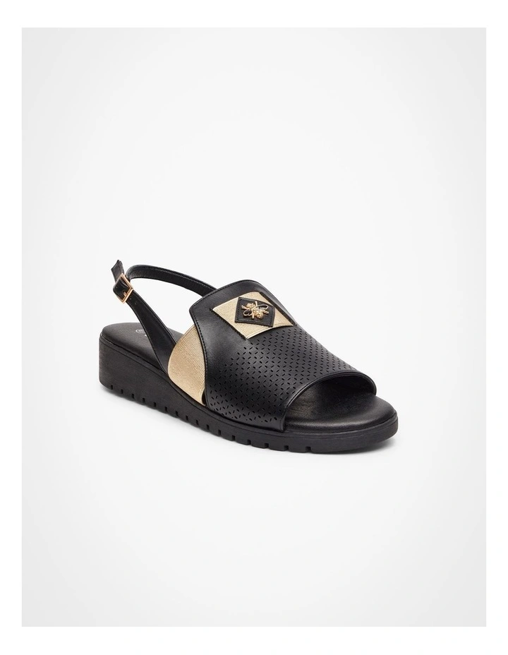 Bee Trim Flex Sandal in Black image 2