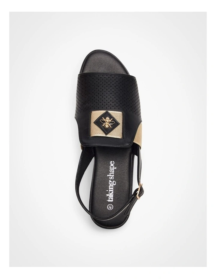 Bee Trim Flex Sandal in Black image 4