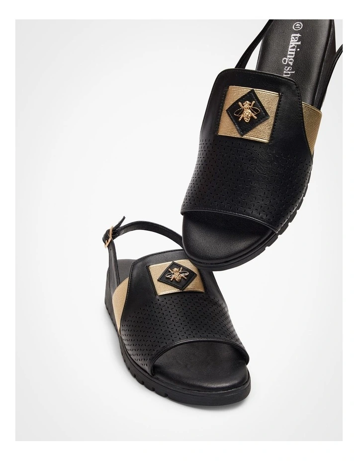 Bee Trim Flex Sandal in Black image 5