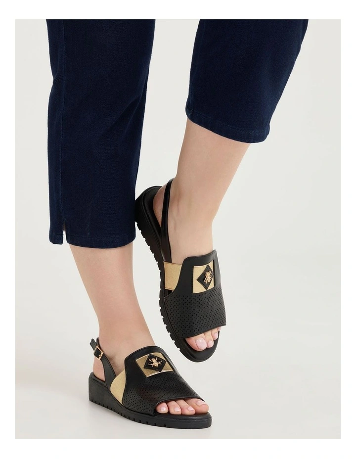 Bee Trim Flex Sandal in Black image 6