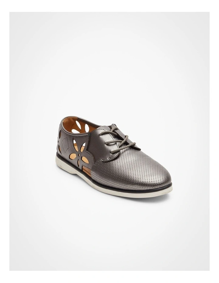Flower Lasercut Brogue Pewter image 2