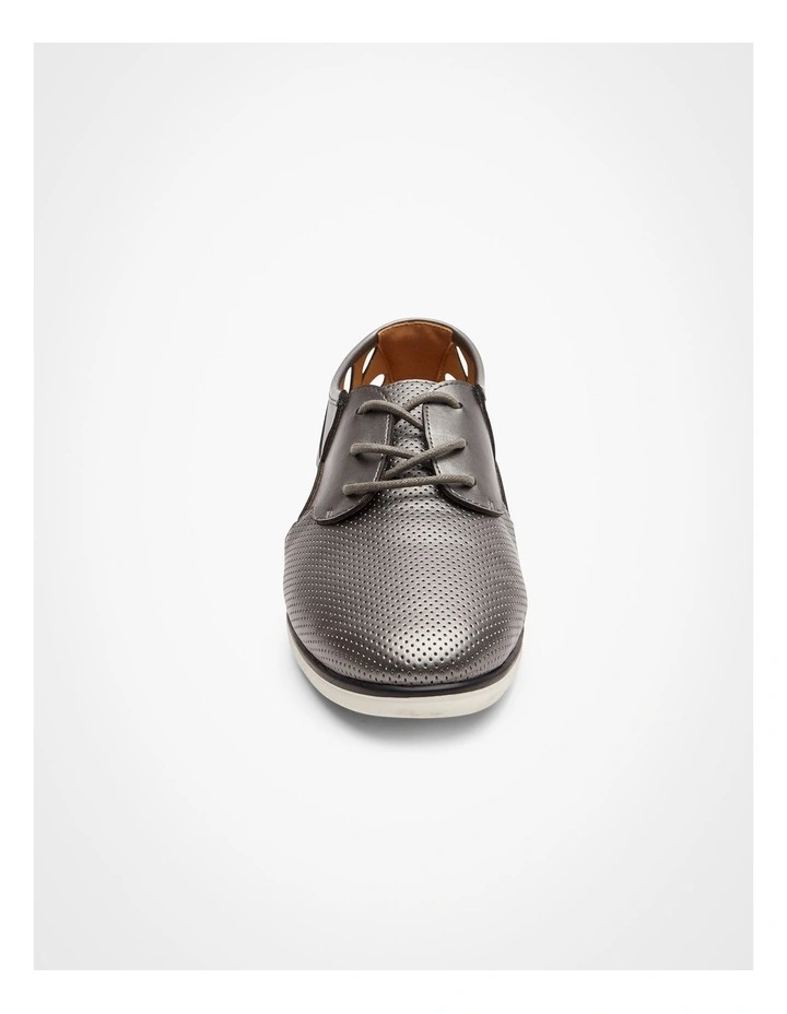 Flower Lasercut Brogue Pewter image 3