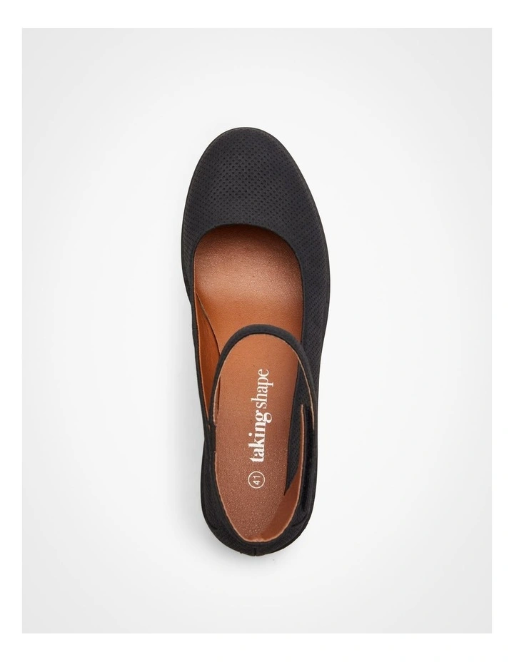 Ankle Strap Wedge in Black image 4
