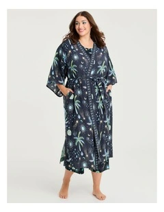 Ettavee Palm Kimono Print