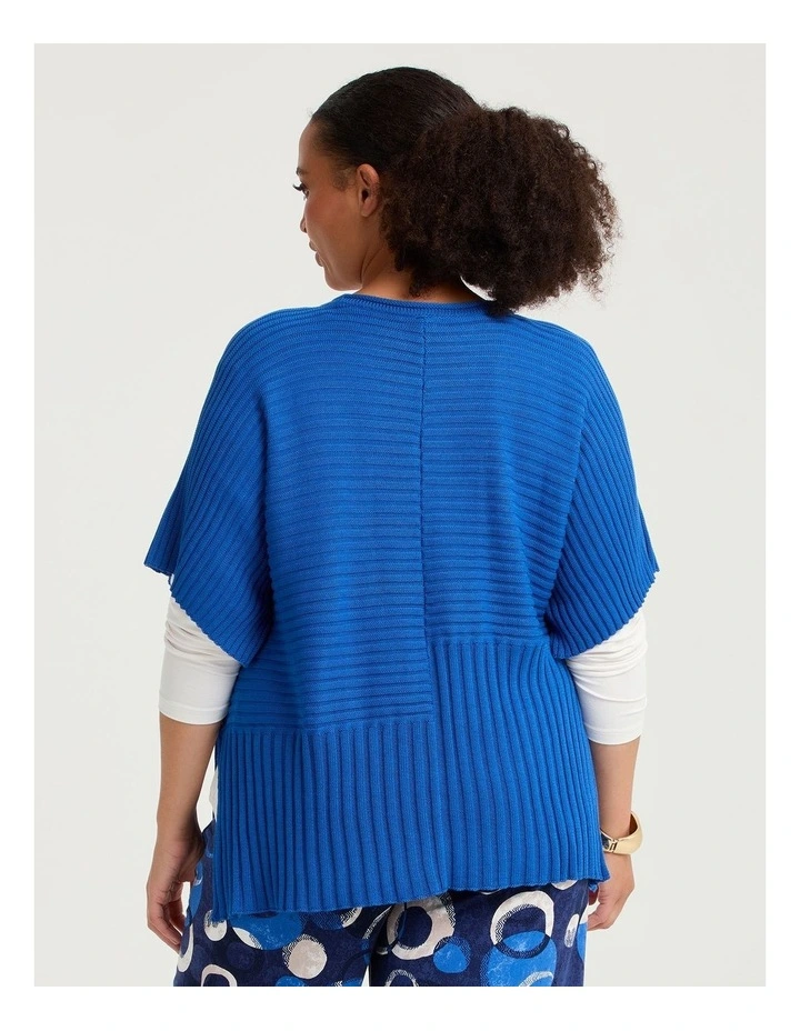 Riley Cotton Modal Rib Jumper Blissful Blue image 2