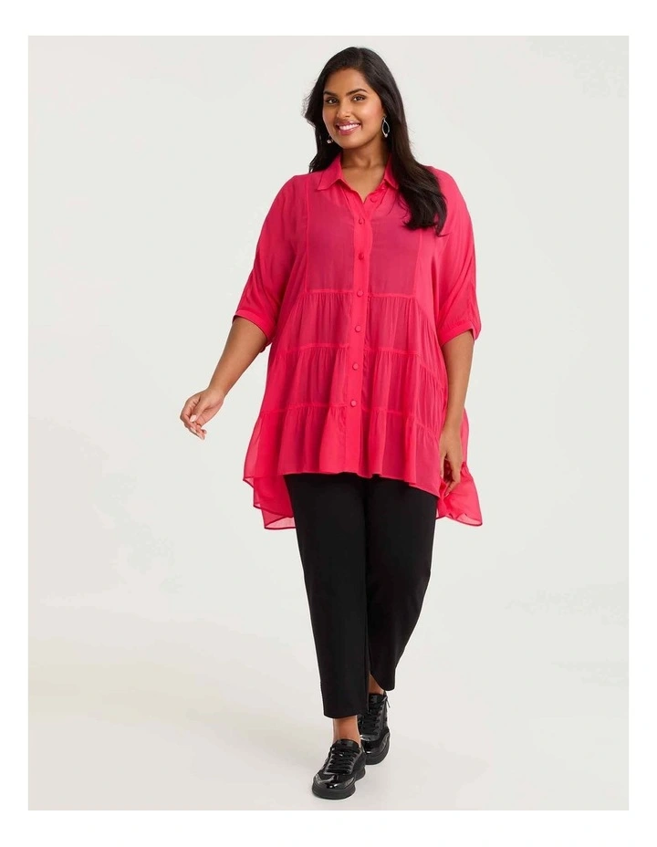 Chiffon Amiri Tier Shirt Watermelon image 3