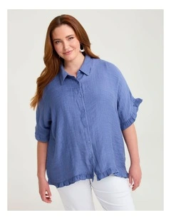 Natural Hope Ruffle Shirt Pastel Lilac