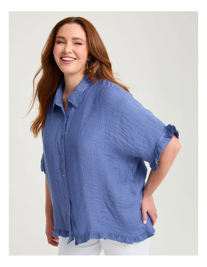 Natural Hope Ruffle Shirt Pastel Lilac image 3